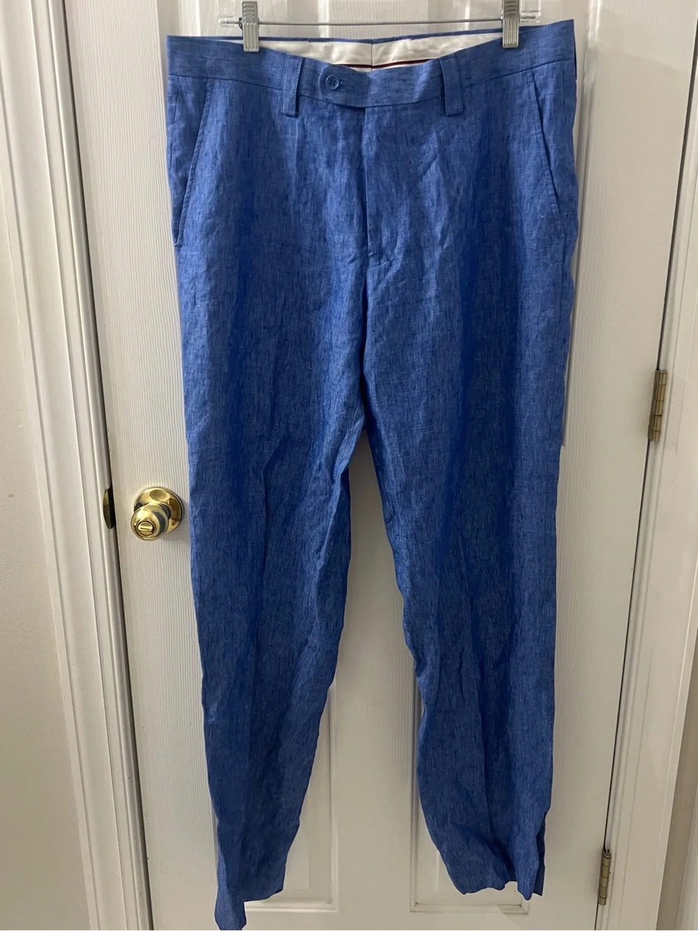 INSERCH Mens Blue 100% Linen Pants Size 36
